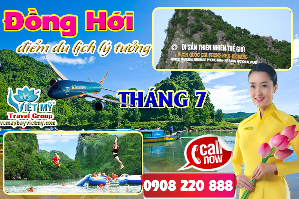 Vé máy bay đi Đồng Hới tháng 7 hãng Vietnam Airlines