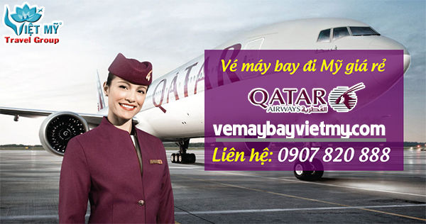 ve may bay di my Qatar Airways