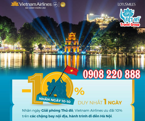 Vietnam Airlines ưu đãi nhân ngày giải phóng thủ đô