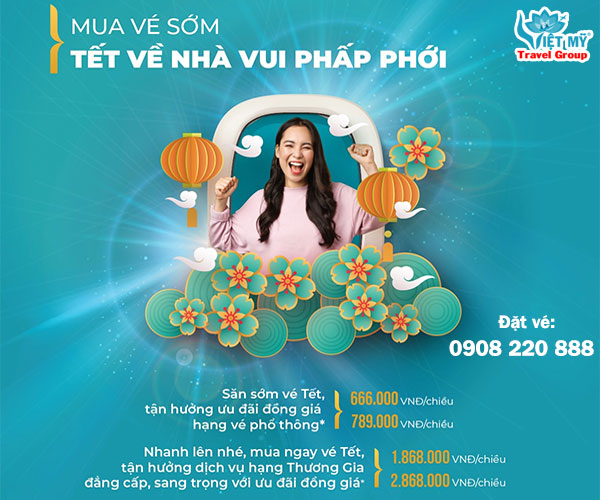 Vietnam Airlines ưu đãi Tết giá vé đồng giá 666K