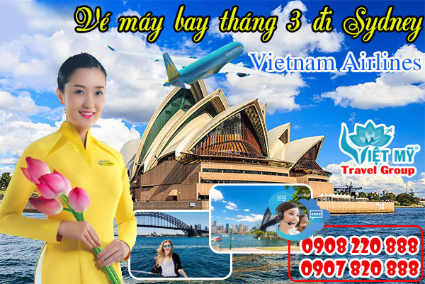 Vé máy bay tháng 3 đi Sydney Vietnam Airlines